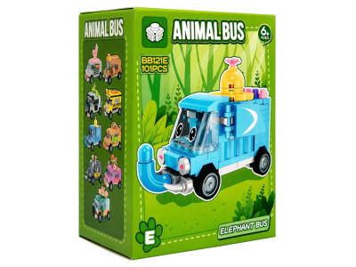 Дитячий конструктор Elephant Bus BB121E-E серії "Animal Bus" 101 деталь
