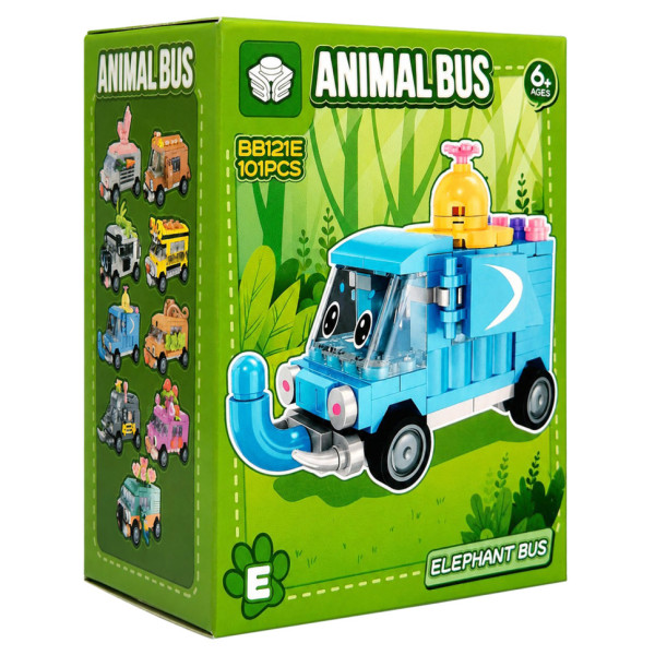 Дитячий конструктор Elephant Bus BB121E-E серії "Animal Bus" 101 деталь Дитячий конструктор Elephant Bus BB121E-E серії "Animal Bus" 101 деталь
