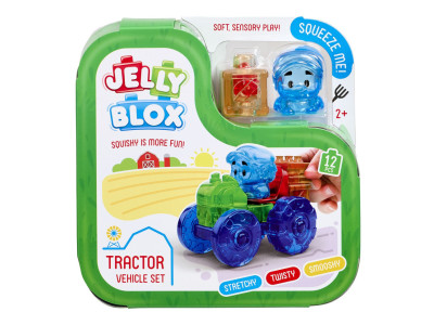 Дитячий сенсорний конструктор "Барвистий трактор" Jelly Blox 932945 12 деталей