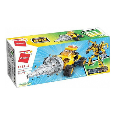 Дитячий Конструктор Qman 1417-1-6 будтехніка 79 дет Drill Car
