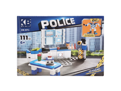 Дитячий конструктор Поліцейська серія Police KB 217G 2 в 1 111 деталей