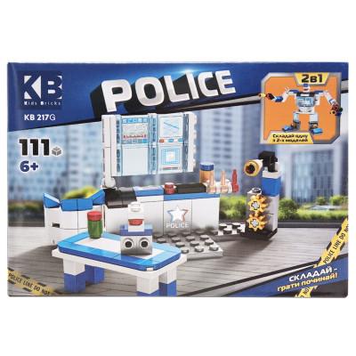 Дитячий конструктор Поліцейська серія Police KB 217G 2 в 1 111 деталей