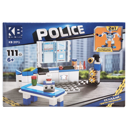 Дитячий конструктор Поліцейська серія Police KB 217G 2 в 1 111 деталей