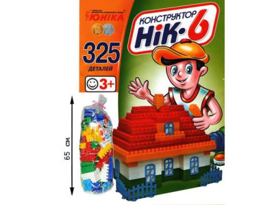 Дитячий конструктор НІК-6 70934 325 великих деталей Дитячий конструктор НІК-6 70934 325 великих деталей