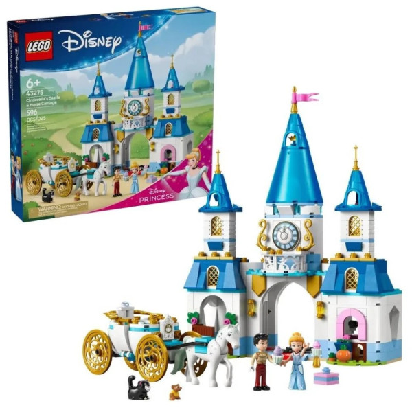 Конструктор Замок Попелюшки та карета LEGO 43275 596 деталей