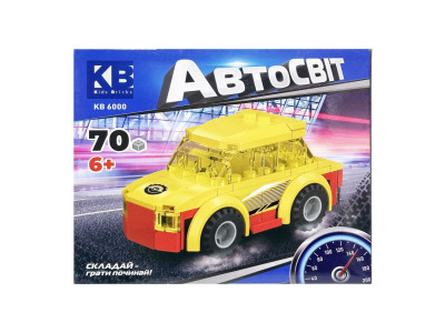 Дитячий конструктор-машинка KB 6000(Yellow) від 6 років 70 деталей Дитячий конструктор-машинка KB 6000(Yellow) від 6 років 70 деталей