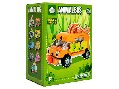 Дитячий конструктор Deer Bus BB121E-F серії "Animal Bus" 105 деталей Дитячий конструктор Deer Bus BB121E-F серії "Animal Bus" 105 деталей