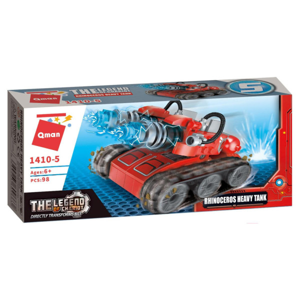 Конструктор Qman 1410-1-8 Пожежна техніка 79 дет Rhinoceros Heavy Tank Конструктор Qman 1410-1-8 Пожежна техніка 79 дет Rhinoceros Heavy Tank