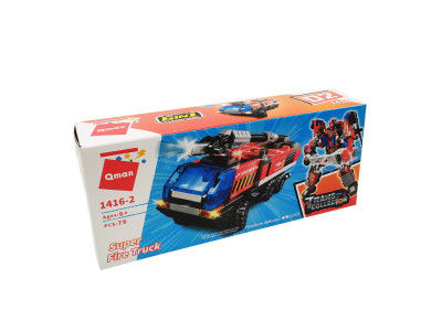 Дитячий Конструктор Qman 1416-1-6 транспорт 88 дет Super Fire Truck Дитячий Конструктор Qman 1416-1-6 транспорт 88 дет Super Fire Truck