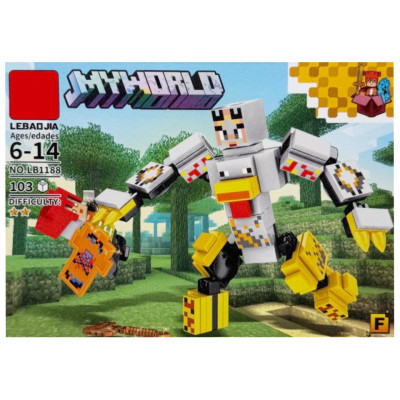 Дитячий конструктор "Minecraft" LB1188-F 103 деталі Дитячий конструктор "Minecraft" LB1188-F 103 деталі