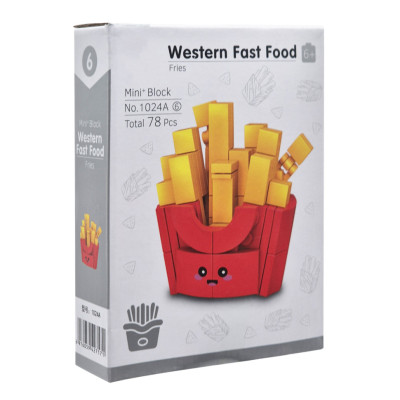 Конструктор дитячий "Western fast food: Fries" 1024A-6 пластик 78 деталей