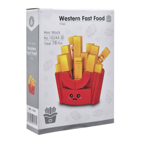 Конструктор дитячий "Western fast food: Fries" 1024A-6 пластик 78 деталей
