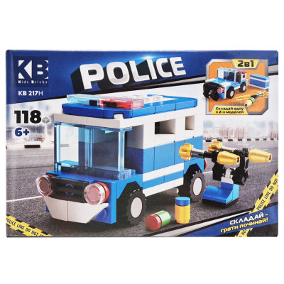 Дитячий конструктор Поліцейська серія Police KB 217H 2 в 1 118 деталей