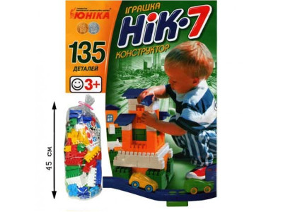 Дитячий конструктор НІК-7 70941 135 великих деталей