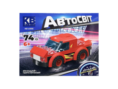 Дитячий конструктор-машинка KB 6000(Red) від 6 років 74 деталі Дитячий конструктор-машинка KB 6000(Red) від 6 років 74 деталі