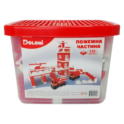 Конструктор "Пожежна частина" 013888/01 в пластиковому боксі 248 деталей