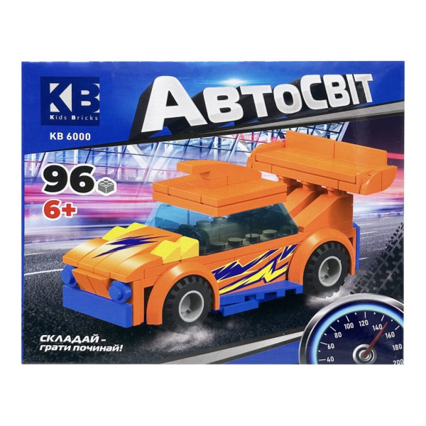 Дитячий конструктор-машинка KB 6000(Orange) від 6 років 96 деталей