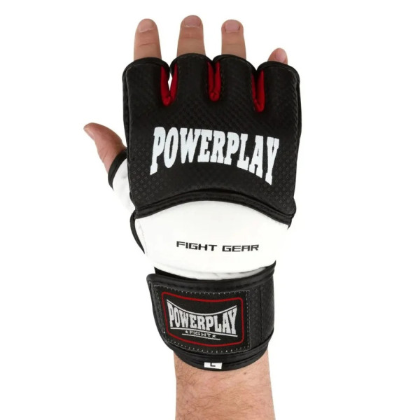 Рукавички для MMA PowerPlay PP_3075_XL_BI/White Чорно-білий XL
