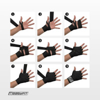 Бинти для боксу EasyFit EF-0374-25-bk Classic Wrap чорний 25 м