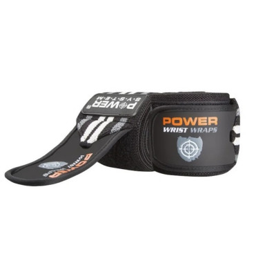 Кістові бинти Wrist Wraps Power System PS-3500_Grey-Black Кістові бинти Wrist Wraps Power System PS-3500_Grey-Black