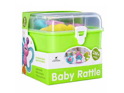 Набір дитячих брязкалець "Baby rattle" 3172(Green) у наборі 5 штук Набір дитячих брязкалець "Baby rattle" 3172(Green) у наборі 5 штук