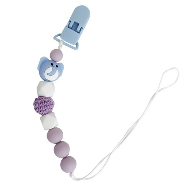 Ланцюжок для пустушки "Слон" MGZ-0508(Violet) силіконовий