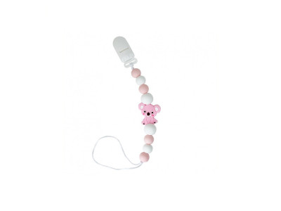 Ланцюжок для пустушки "Коала" MGZ-0521(Pink) силіконовий