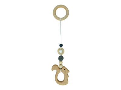 Дитячий деревяний гризунок "Білочка" MGZ-0410-4 з підвіскою