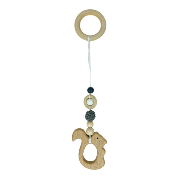 Дитячий деревяний гризунок "Білочка" MGZ-0410-4 з підвіскою