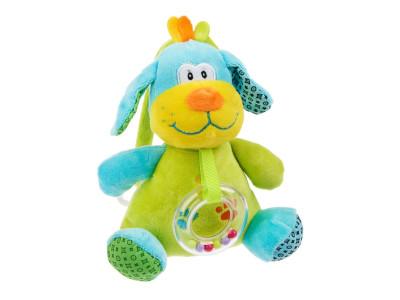 Брязкальце - мяка іграшка Bambi C20560 з музичним механізмом Собачка Лакі