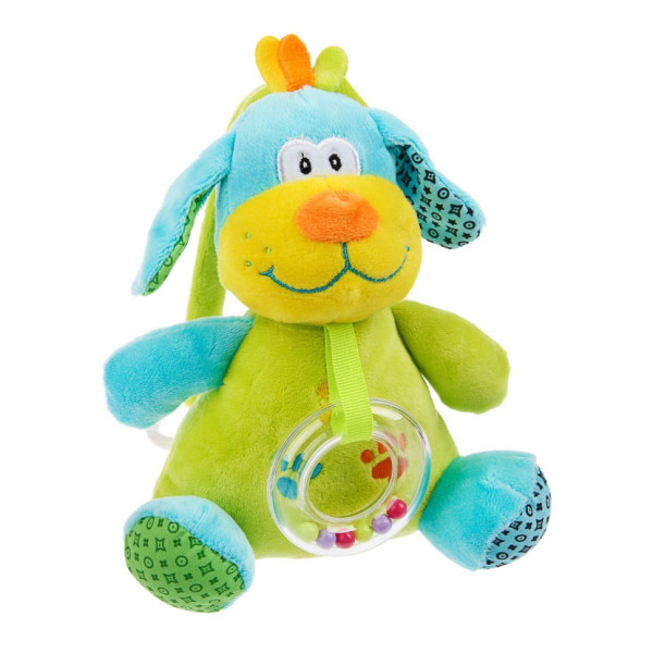 Брязкальце - мяка іграшка Bambi C20560 з музичним механізмом Собачка Лакі