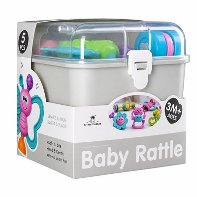 Набір дитячих брязкалець "Baby rattle" 3172(Grey) у наборі 5 штук Набір дитячих брязкалець "Baby rattle" 3172(Grey) у наборі 5 штук