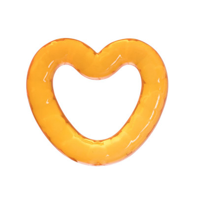 Прорізувач силіконовий 4005_помаранчеве сердечко