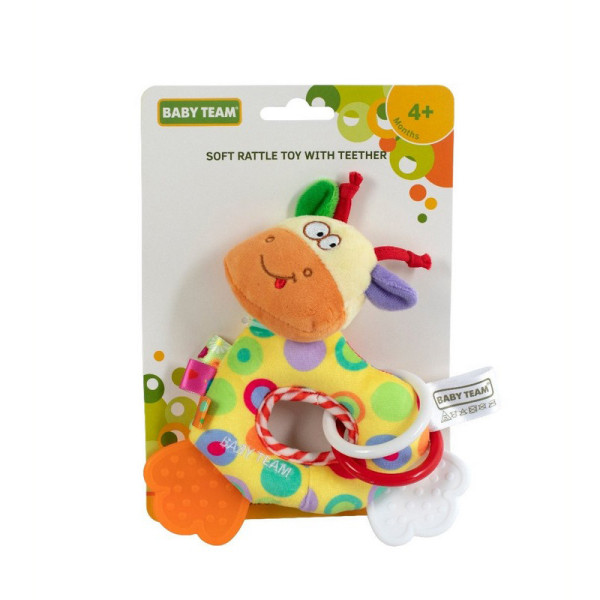 Дитяче брязкальце з прорізувачем "Жираф" 8515_жовтий_жирафик Дитяче брязкальце з прорізувачем "Жираф" 8515_жовтий_жирафик