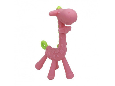 Силіконовий прорізувач "Жираф" MGZ-0423(Pink) без футляра