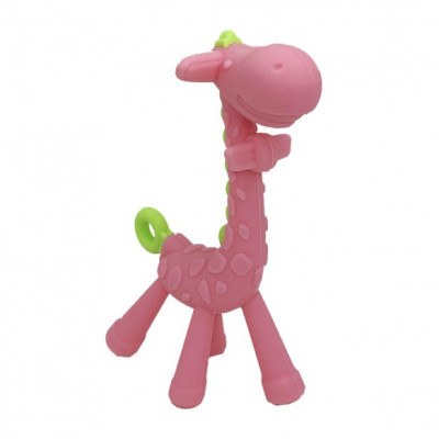 Силіконовий прорізувач "Жираф" MGZ-0423(Pink) без футляра