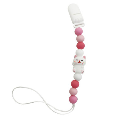 Силіконовий ланцюжок для пустушки "Котик" MGZ-0528-5