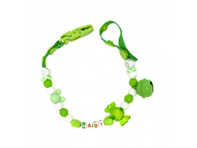 Ланцюжок для пустушки MGZ-0500(Green) з дзвіночком