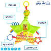 Забавка-підвіска "Зірочка з кільцями" МС 030602-02(Green)