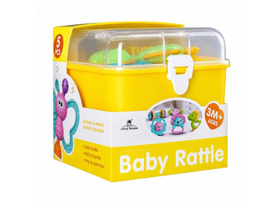 Набір дитячих брязкалець "Baby rattle" 3172(Yellow) у наборі 5 штук Набір дитячих брязкалець "Baby rattle" 3172(Yellow) у наборі 5 штук