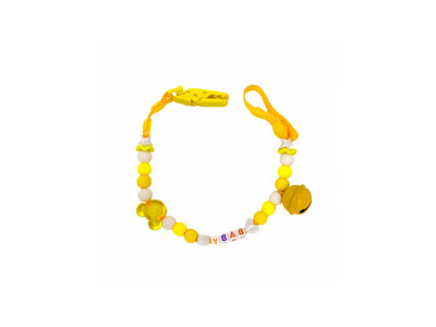 Ланцюжок для пустушки MGZ-0500(Yellow) з дзвіночком