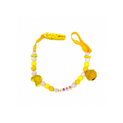 Ланцюжок для пустушки MGZ-0500(Yellow) з дзвіночком