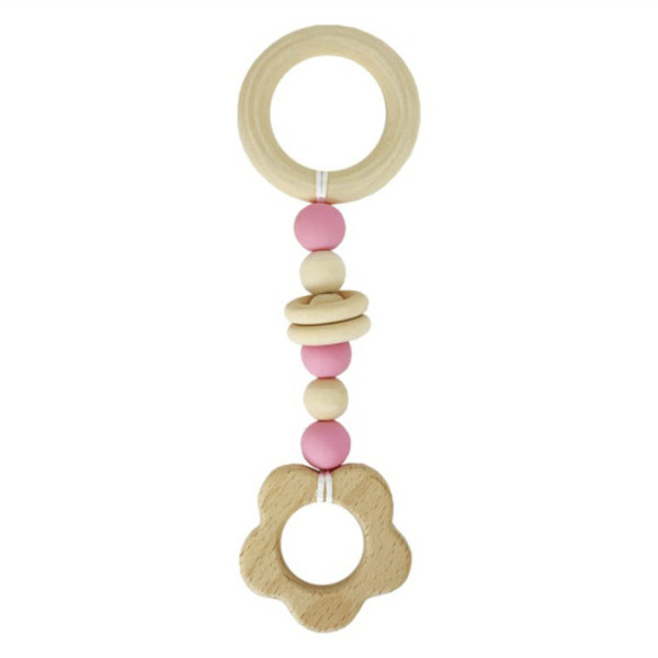 Гризунок деревяний MGZ-0410(Pink) Квітка Гризунок деревяний MGZ-0410(Pink) Квітка
