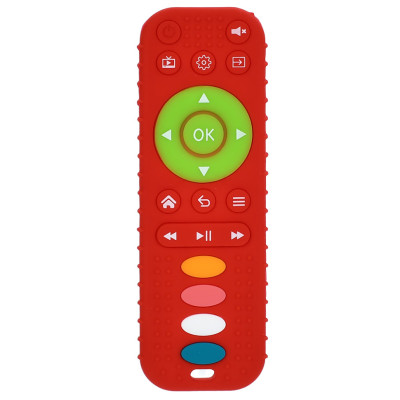 Дитячий прорізувач "Пульт" SD-44(Red) червоний текстурний 16 см