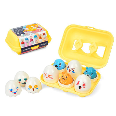 Сортер-головоломка Монтессорі Яйця зі смайлами DF32 6 шт в лотку