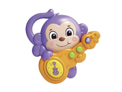 Дитяче інтерактивне брязкальце 855-58-59-60-61A з музикою і світлом Мавпа Фіолетова