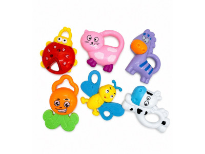 Набір дитячих брязкалець "Baby toys" 2826-1 у наборі 6 штук