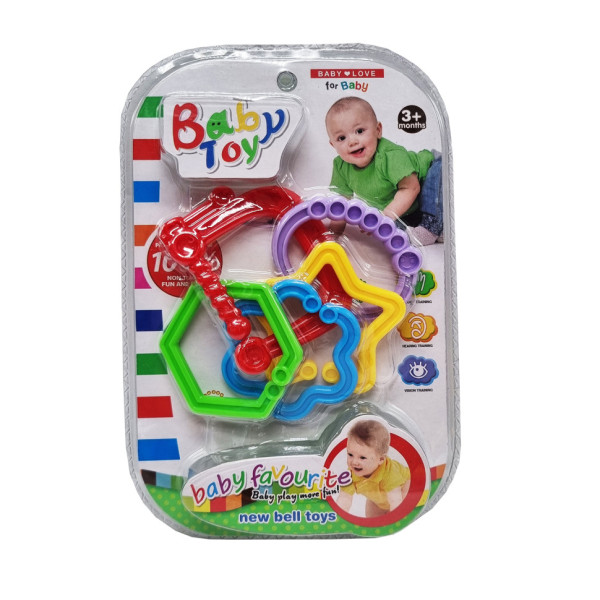 Брязкальце дитяче 536-007 5 видів Фігури