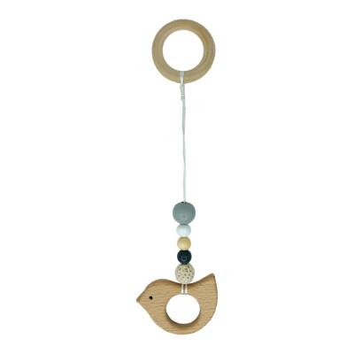 Дитячий деревяний гризунок "Пташка" MGZ-0410-1 з підвіскою