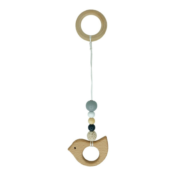 Дитячий деревяний гризунок "Пташка" MGZ-0410-1 з підвіскою